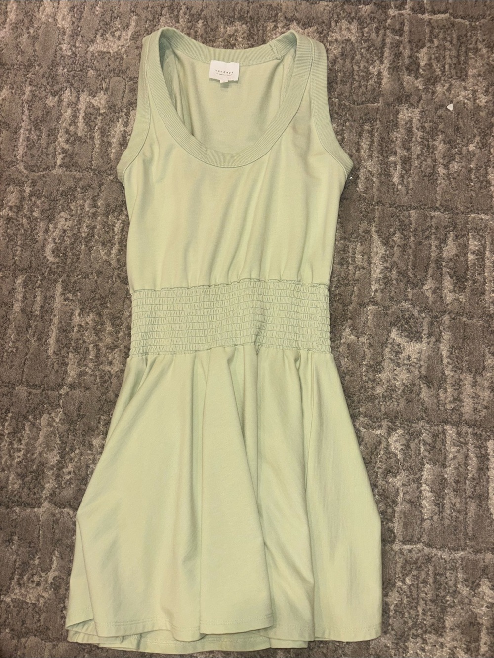Sundays Mint Green Smocked-Waist Tank Dress - Picture 6 of 6